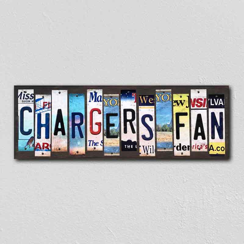 Chargers FAN Wholesale Novelty License Plate Strips Wood Sign