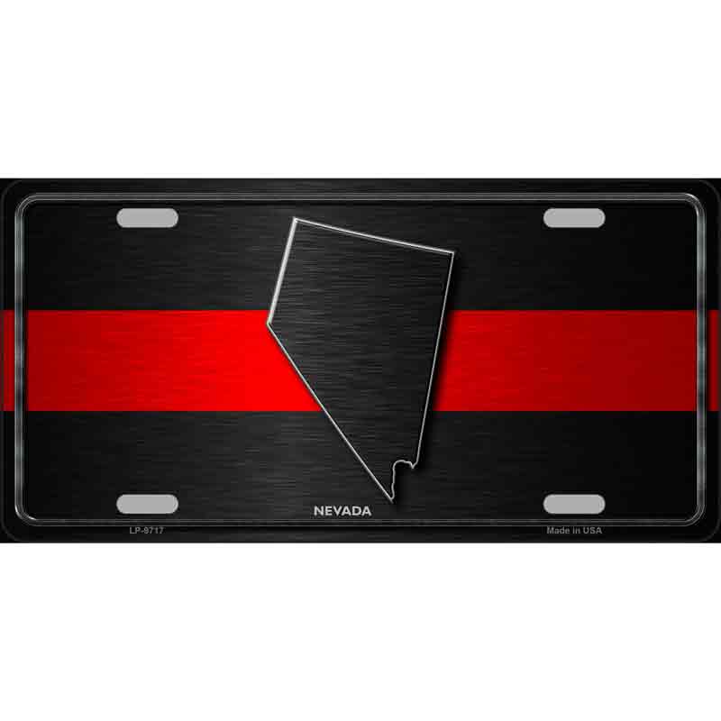 Nevada Thin Red Line Wholesale Metal Novelty LICENSE PLATE