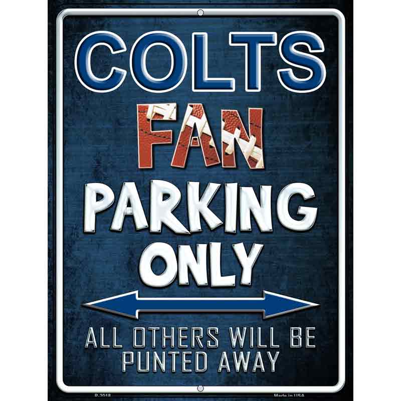 Colts Wholesale Metal Novelty Parking Sign