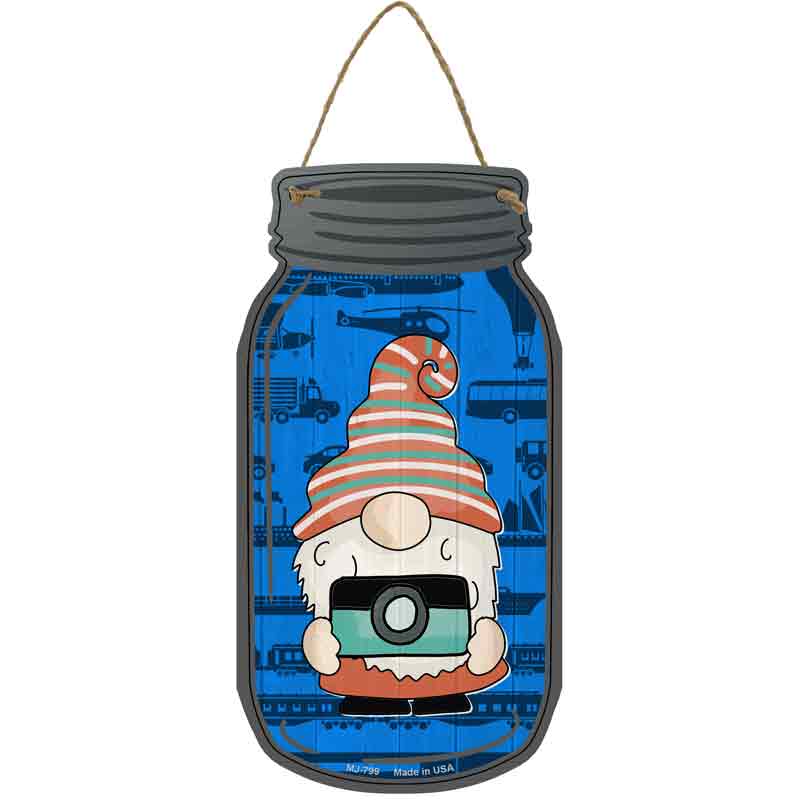 Gnome With Camera Wholesale Novelty Metal Mason Jar SIGN