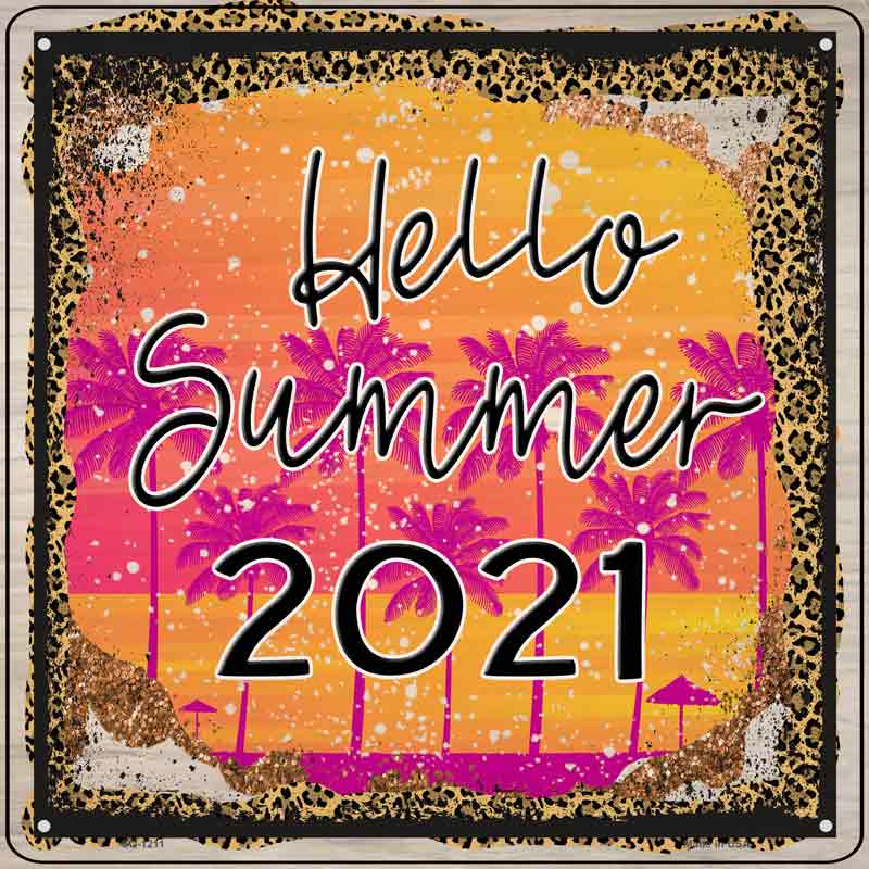Hello Summer 2021 Wholesale Novelty Metal Square SIGN