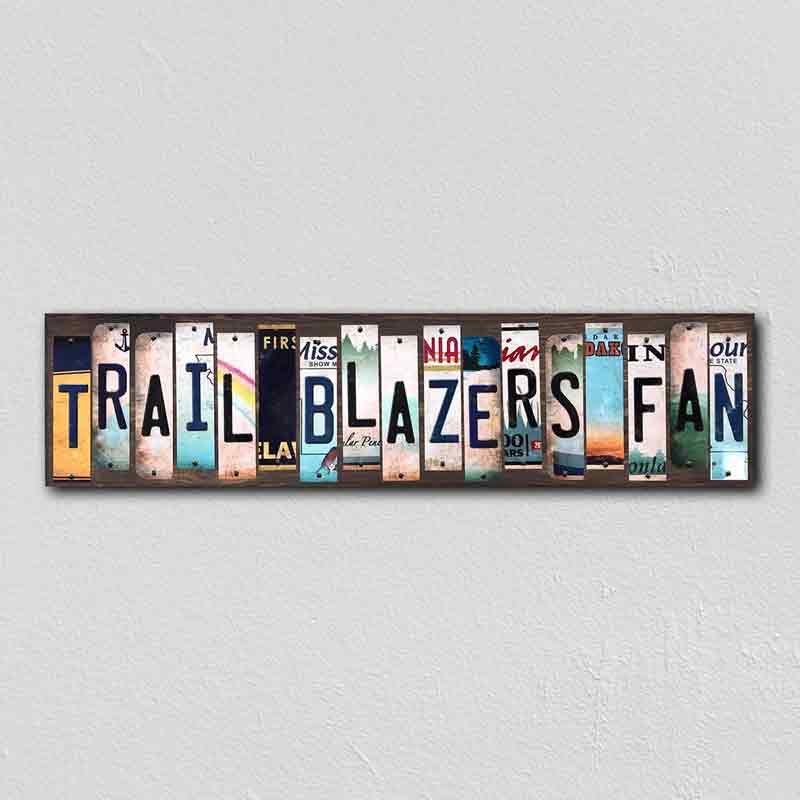 Trail Blazers Fan Wholesale Novelty License Plate Strips Wood Sign