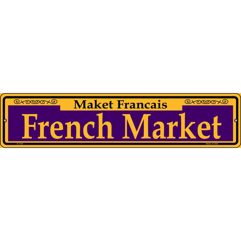 French Market Purple Wholesale Novelty Small Metal Street Sign