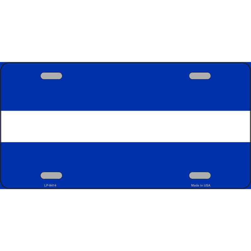 Thin White Line On Blue Novelty Wholesale Metal LICENSE PLATE