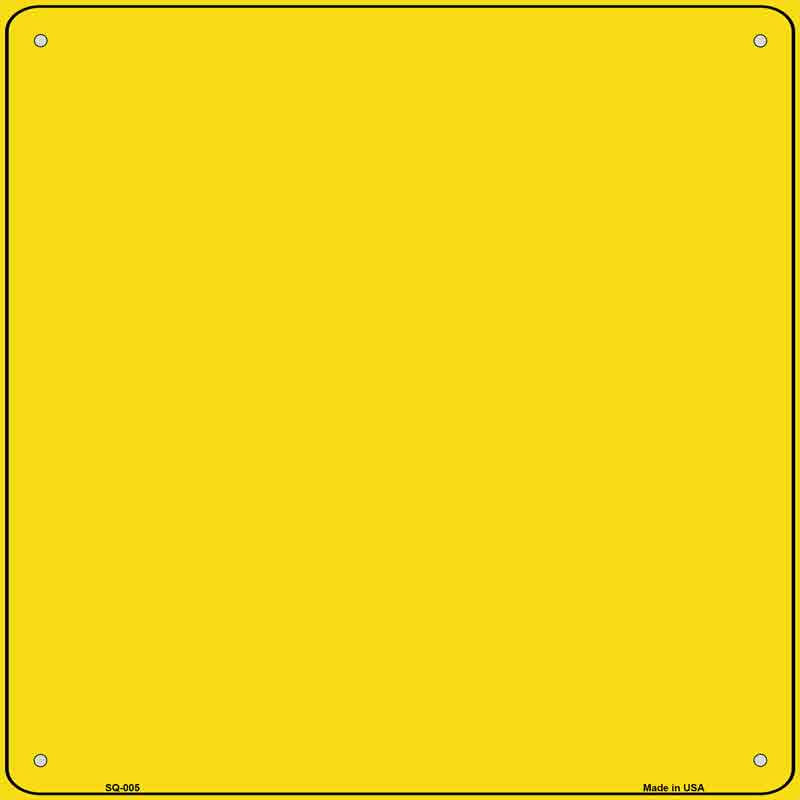 Yellow Solid Wholesale Novelty Metal Square SIGN