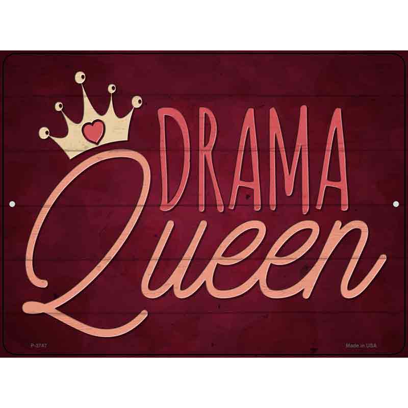 Drama Queen Crown Wholesale Novelty Metal Parking SIGN