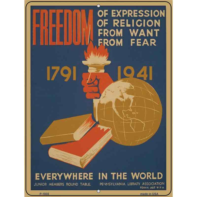Freedom Everywhere VINTAGE Poster Wholesale Parking Sign