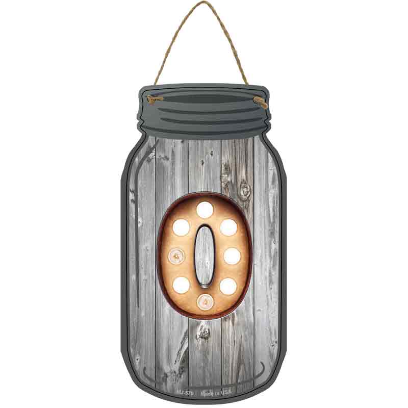 0 Bulb Lettering Wholesale Novelty Metal Mason Jar SIGN