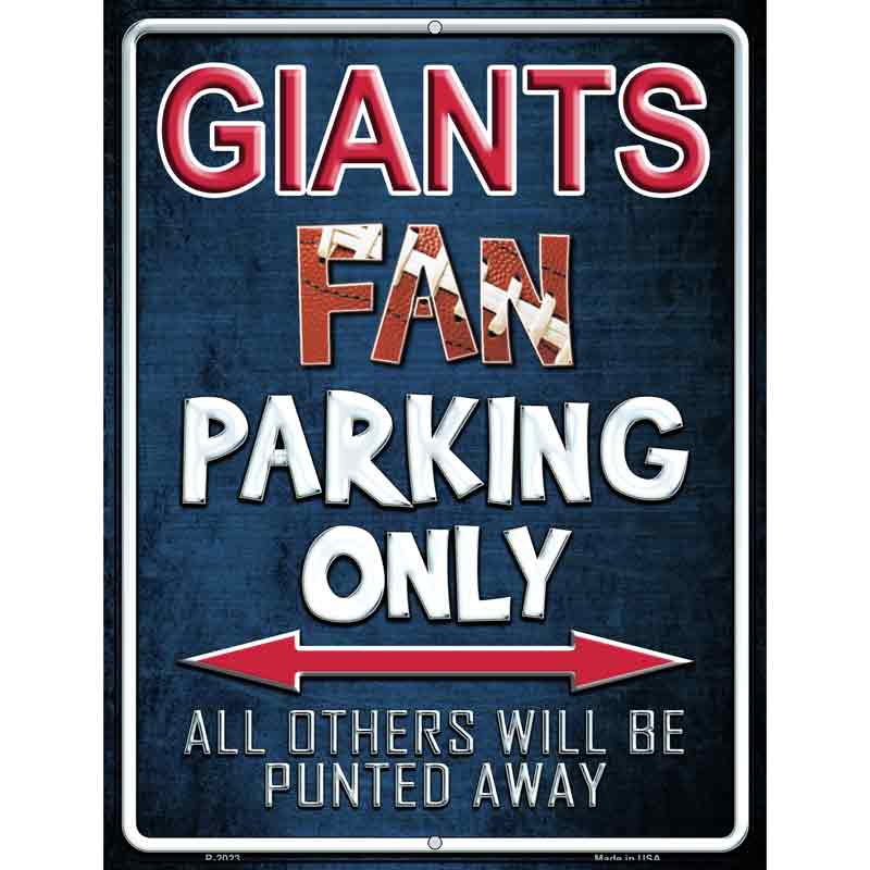 Giants Wholesale Metal Novelty Parking Sign