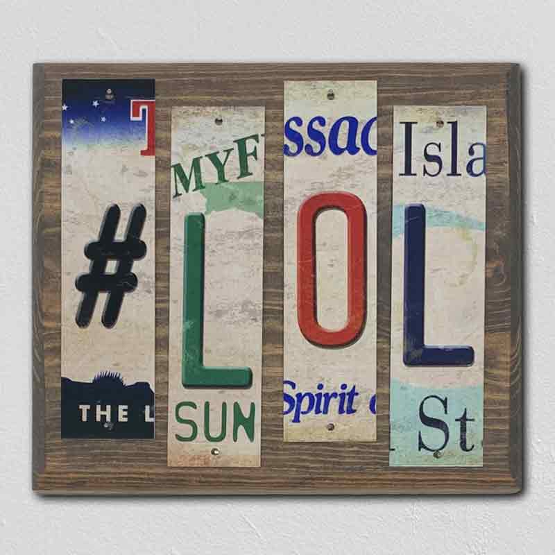 #LOL Wholesale Novelty License Plate Strips Wood Sign