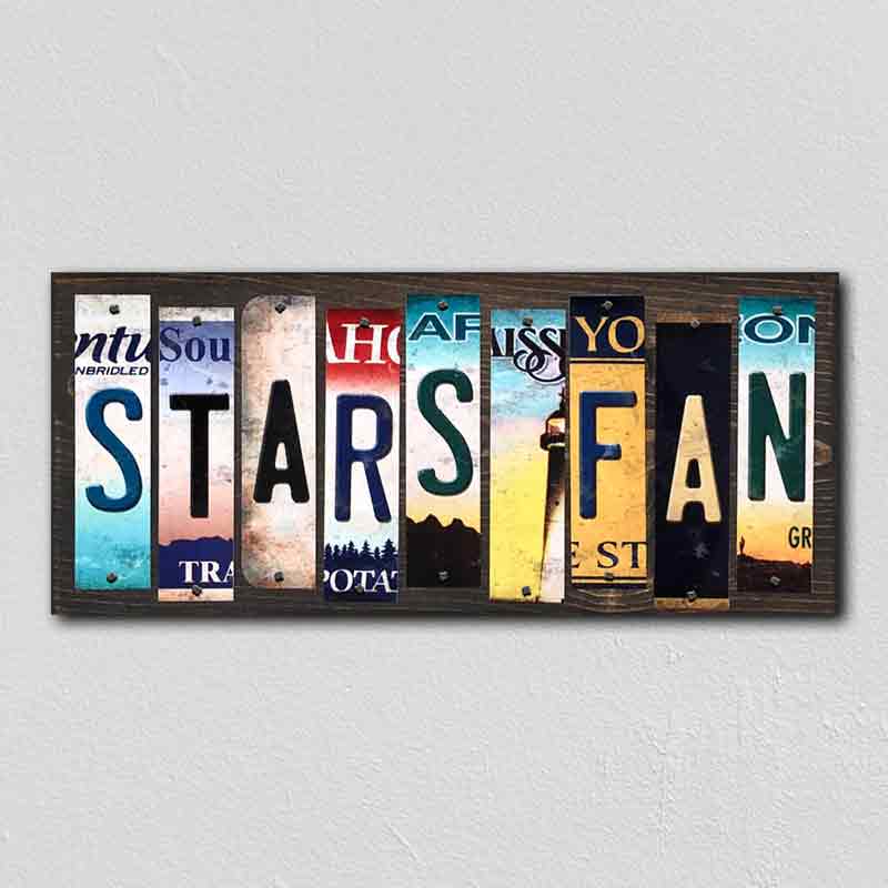 Stars Fan Wholesale Novelty License Plate Strips Wood Sign