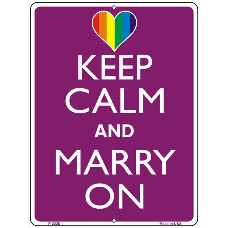 Keep Calm Marry On Wholesale Metal Novelty Parking SIGN