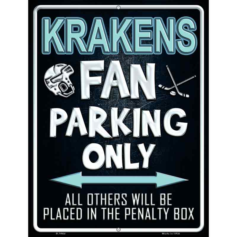 Krakens FAN Wholesale Novelty Metal Parking Sign