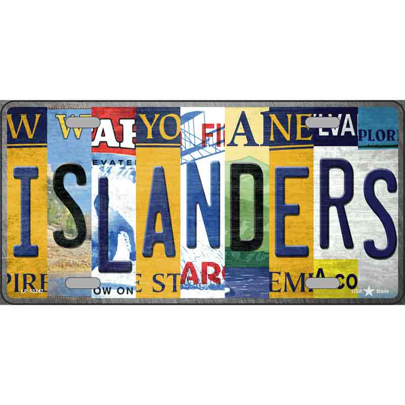 Islanders Strip Art Wholesale Novelty Metal License Plate Tag