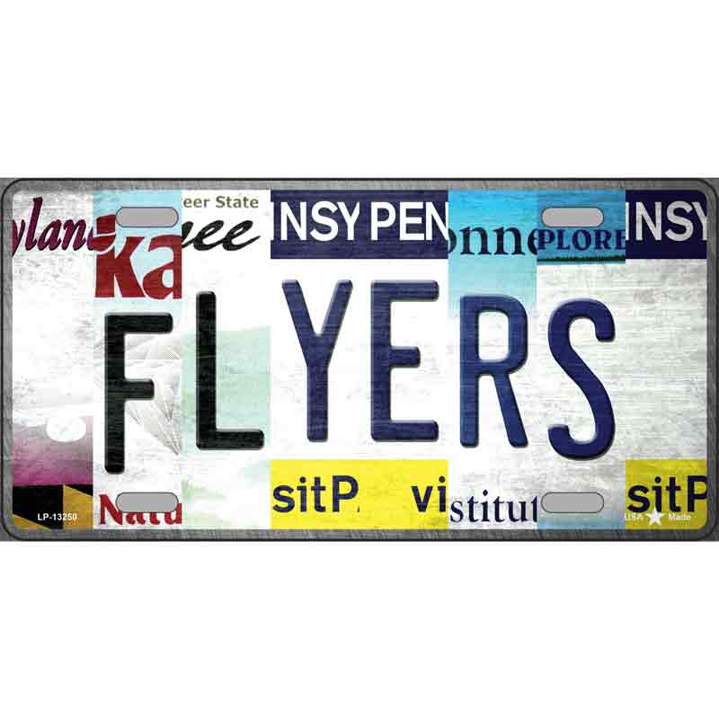 Flyers Strip Art Wholesale Novelty Metal License Plate Tag