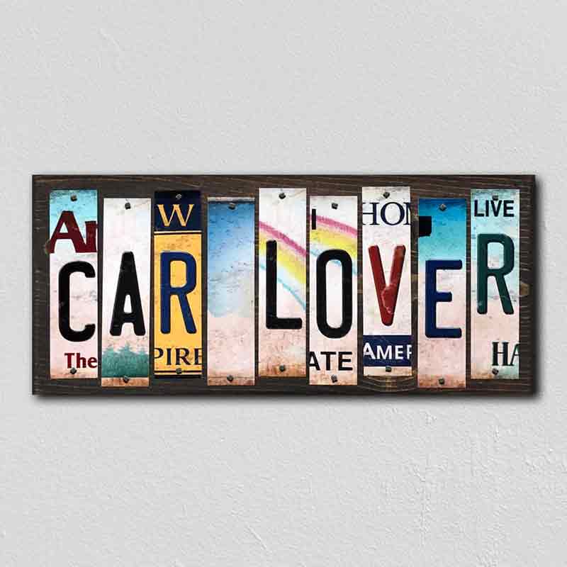 Car Lover Wholesale Novelty License Plate Strips Wood SIGN