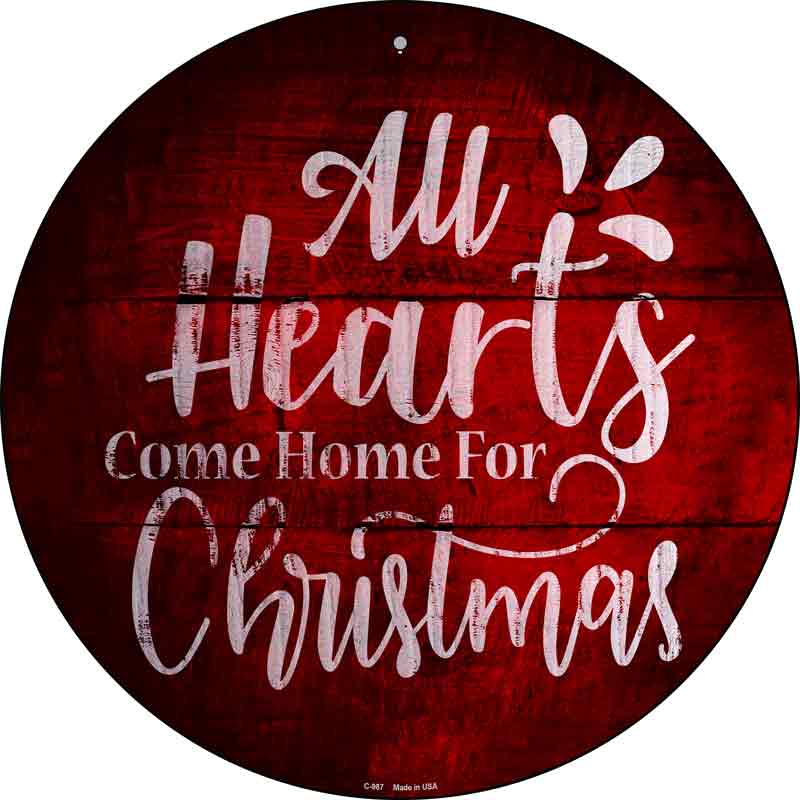 Come Home For CHRISTMAS Wholesale Novelty Metal Circular Sign