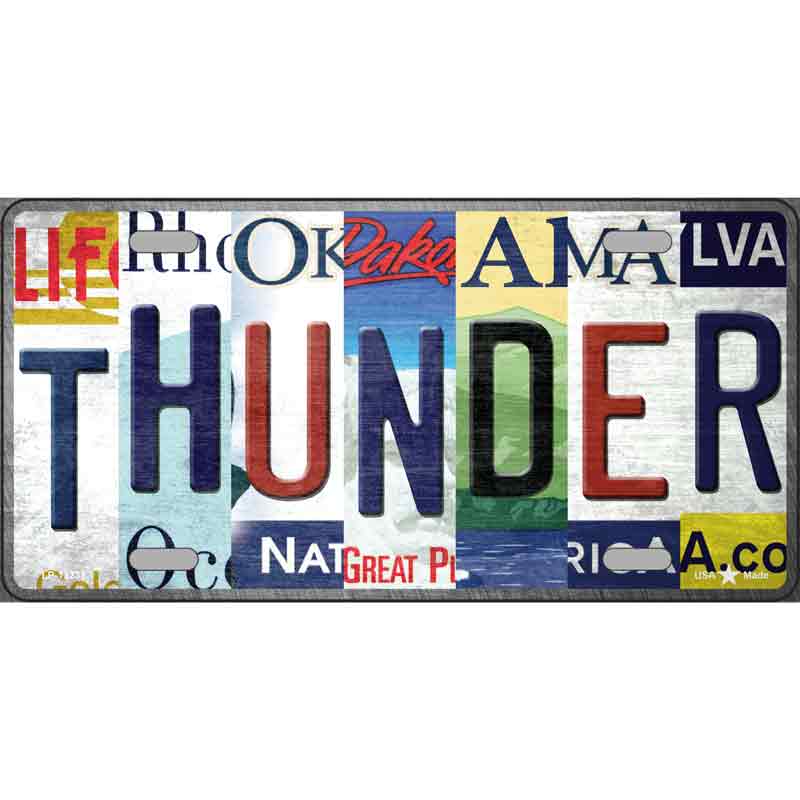 Thunder Strip Art Wholesale Novelty Metal License Plate Tag