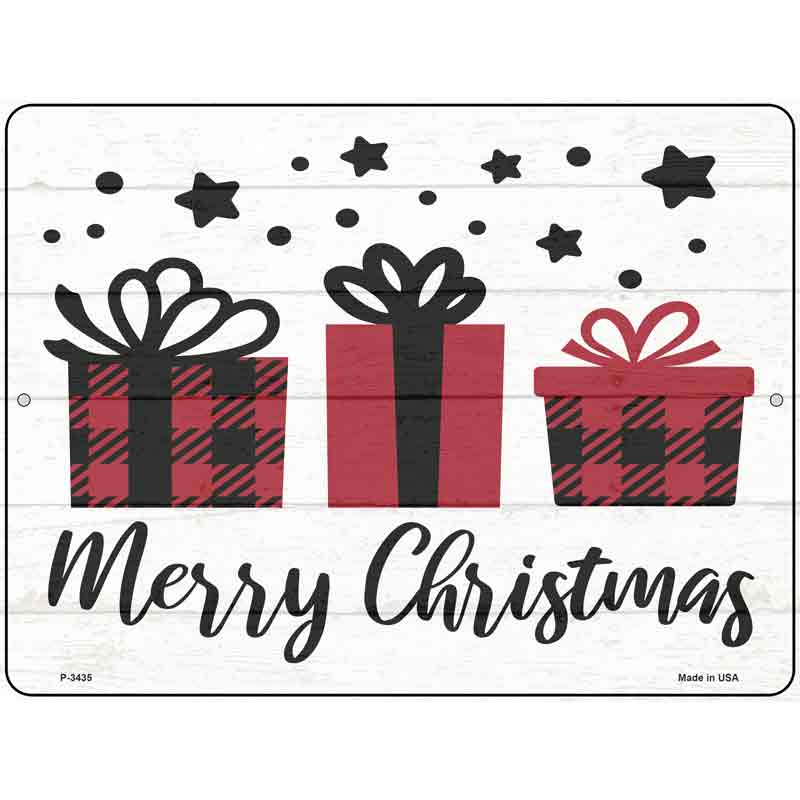 Merry CHRISTMAS Presents Wholesale Novelty Metal Parking Sign