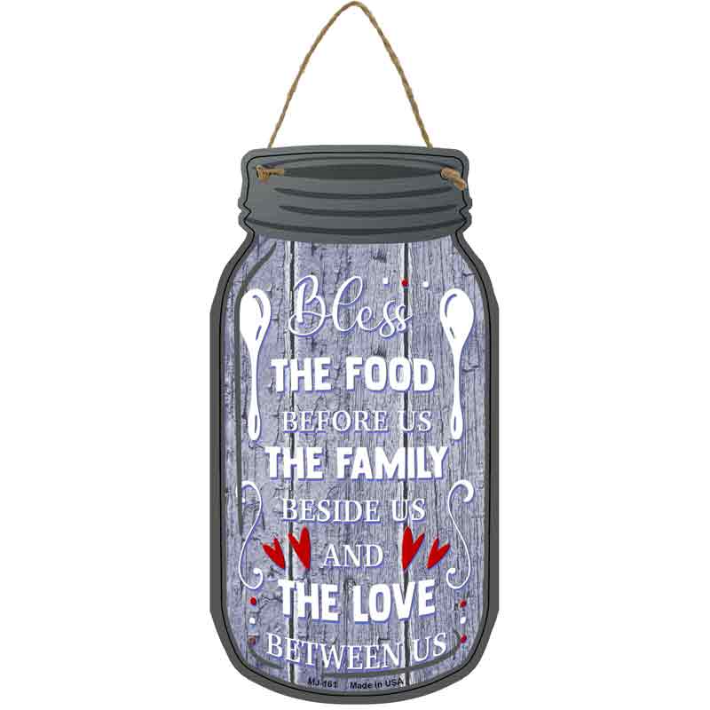 Bless Food Family Love Wholesale Novelty Metal Mason Jar SIGN