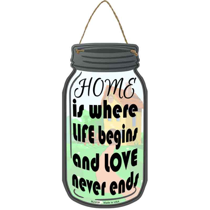 Home Life Love Wholesale Novelty Metal Mason Jar SIGN