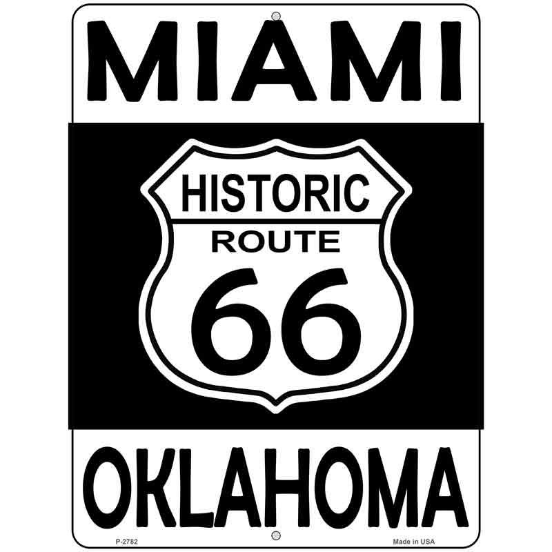 Miami Oklahoma Historic Route 66 Wholesale Novelty Metal Parking SIGN