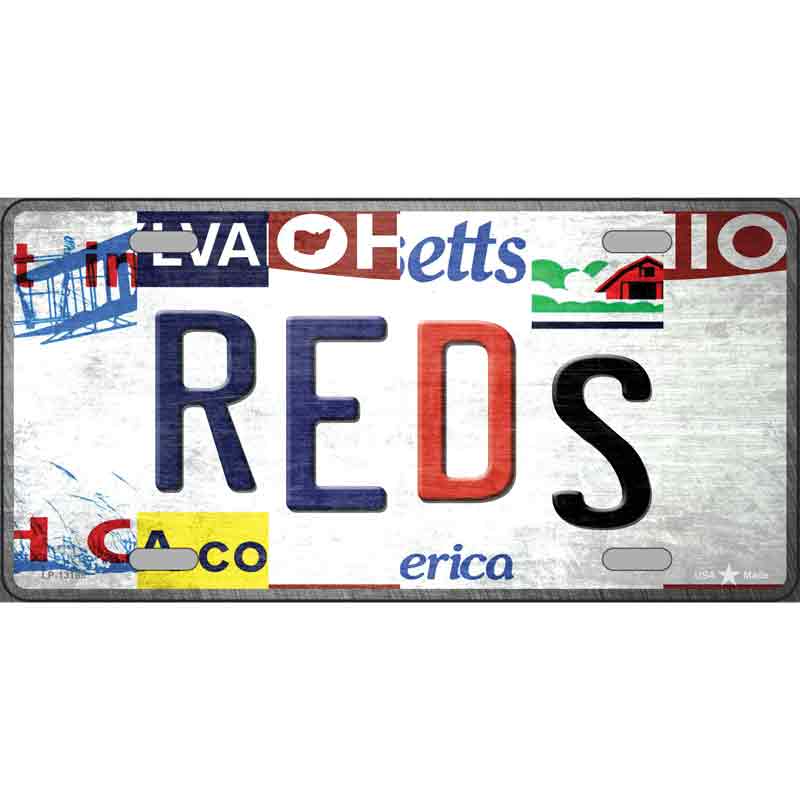 Reds Strip Art Wholesale Novelty Metal License Plate Tag