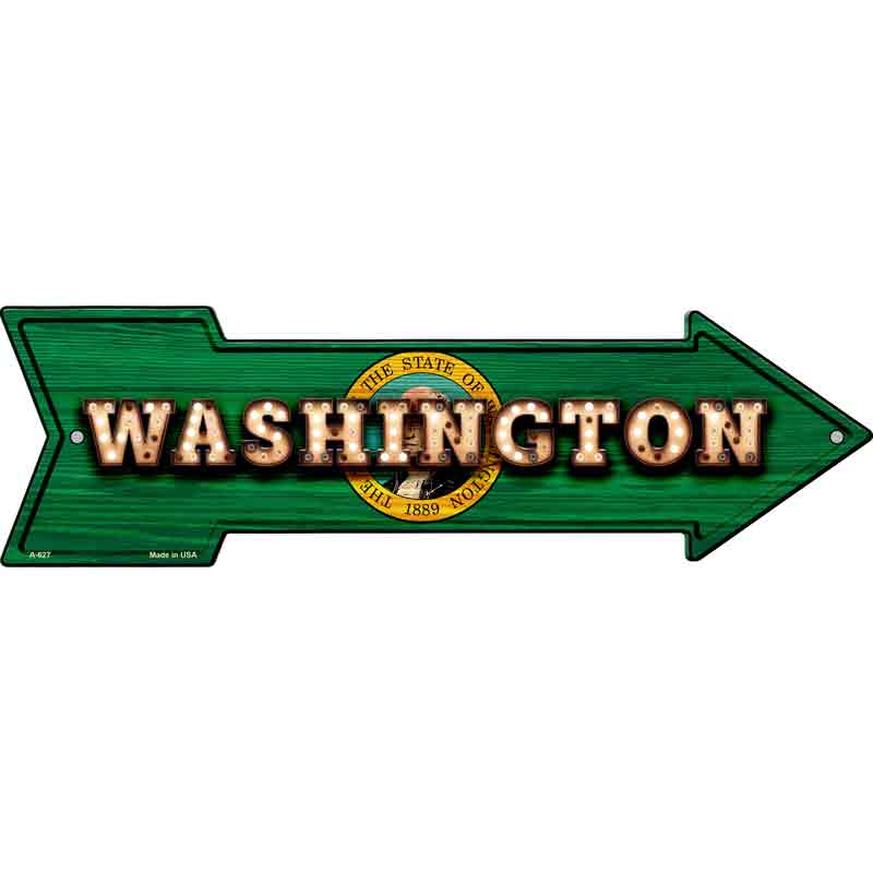 Washington Bulb Lettering With State FLAG Wholesale Novelty Arrows