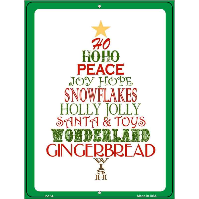 Christmas Tree Wholesale HOLIDAY Metal Novelty Parking Sign