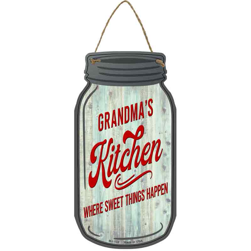 Grandmas Kitchen Sweet Things Wholesale Novelty Metal Mason Jar SIGN