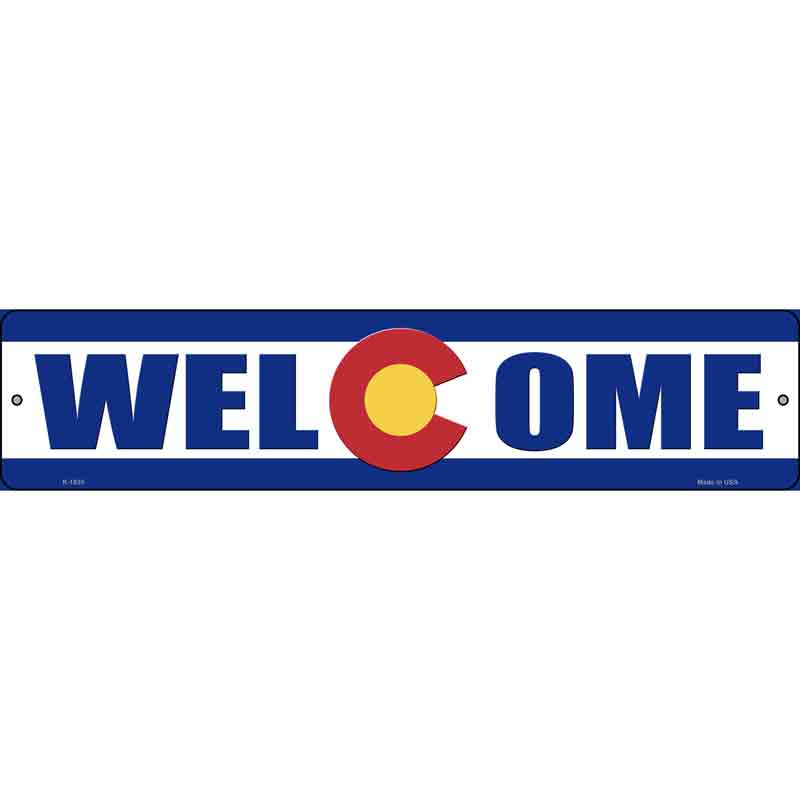 Welcome Colorado Wholesale Novelty Small Metal Street Sign