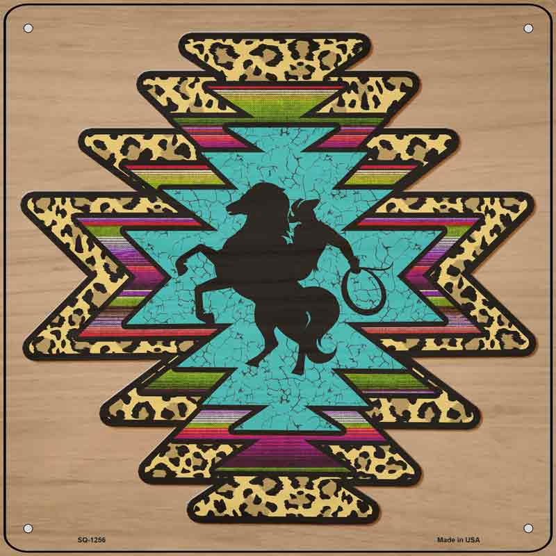 Bronco Turquoise Wholesale Novelty Metal Square SIGN