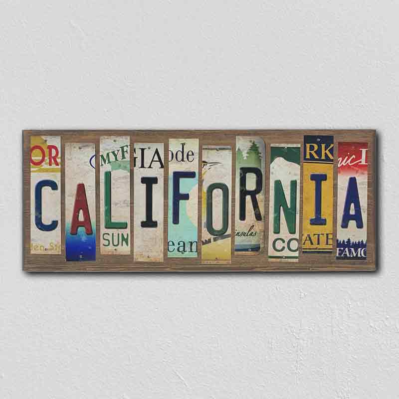California Wholesale Novelty License Plate Strips Wood Sign WS-122