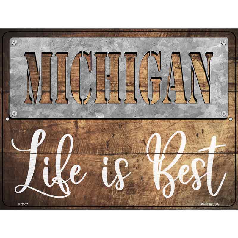 Michigan Stencil Life is Best Wholesale Novelty Metal Parking SIGN