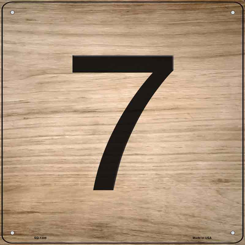 7 Number Tiles Wholesale Novelty Metal Square SIGN