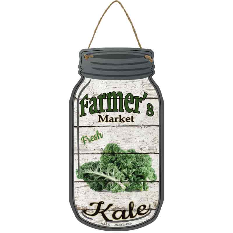 Kale Farmers Market Wholesale Novelty Metal Mason Jar SIGN