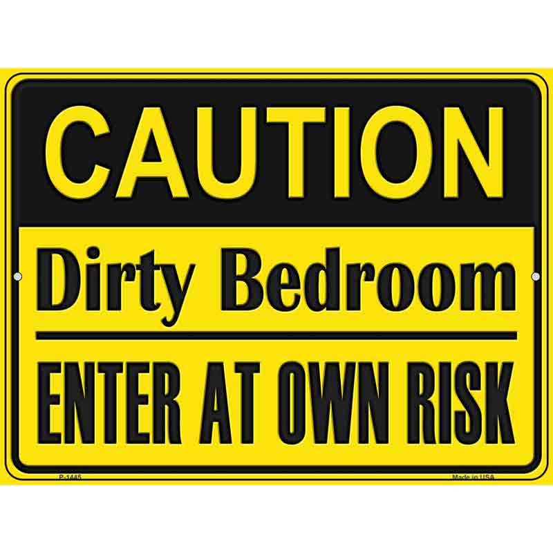 Caution Dirty Bedroom Wholesale Metal Novelty Parking SIGN