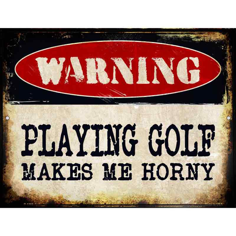 Playing Golf Wholesale Metal Novelty Parking SIGN