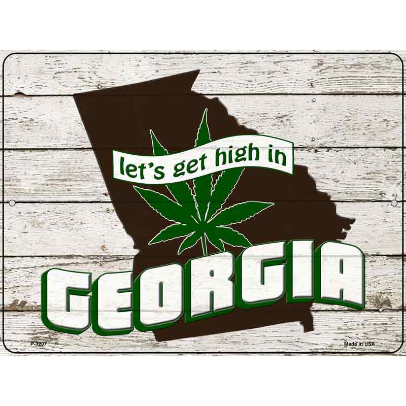 Get High In Georgia Wholesale Novelty Metal Parking SIGN
