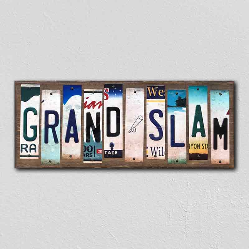 Grand Slam Wholesale Novelty License Plate Strips Wood Sign