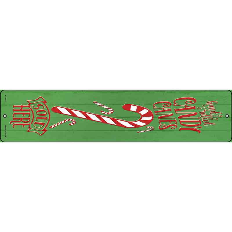 CANDY Canes Sold Here Green Wholesale Novelty Small Metal Street Sign