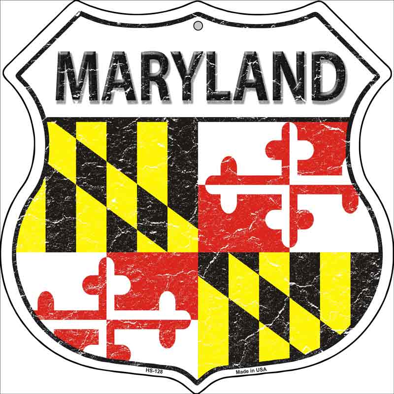 Maryland State FLAG Highway Shield Wholesale Metal Sign