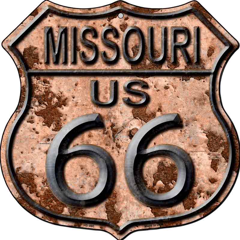 Missouri Route 66 Rusty Wholesale Metal Novelty Highway Shield
