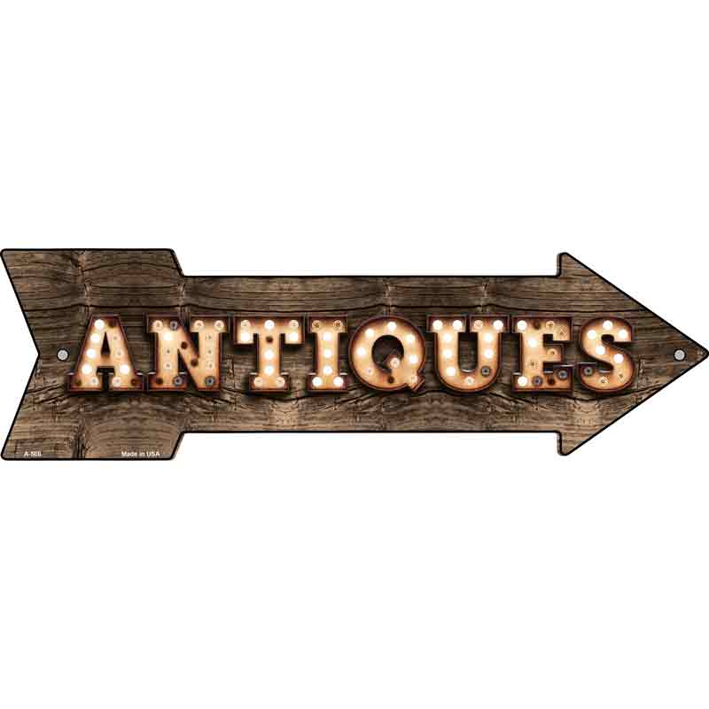 Antiques Bulb Letters Wholesale Novelty Arrow SIGN