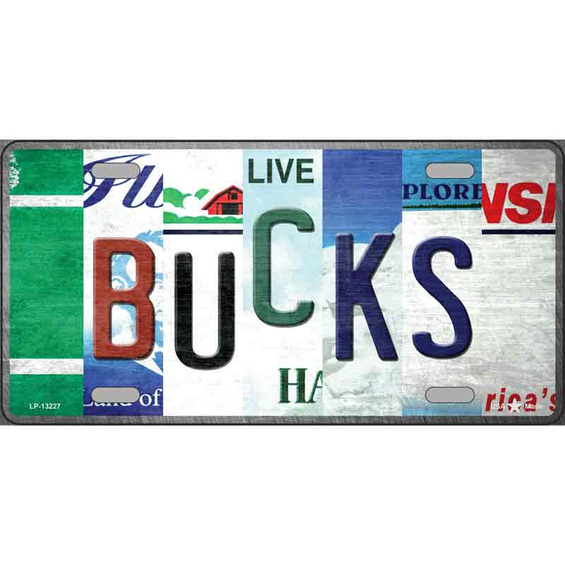 Bucks Strip Art Wholesale Novelty Metal License Plate Tag