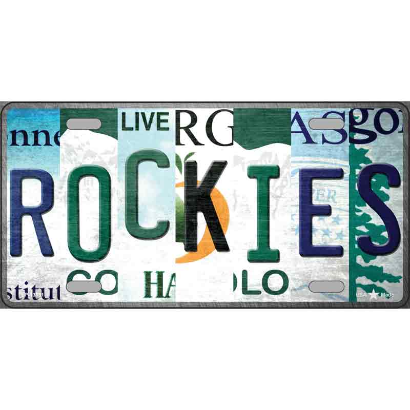 Rockies Strip Art Wholesale Novelty Metal License Plate Tag