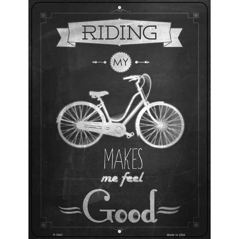 Riding Feels Good Wholesale Metal Novelty Parking SIGN