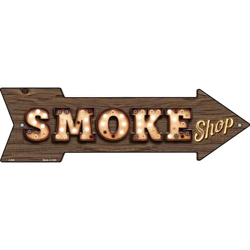 Smoke Shop Bulb Letters Wholesale Novelty Arrow SIGN