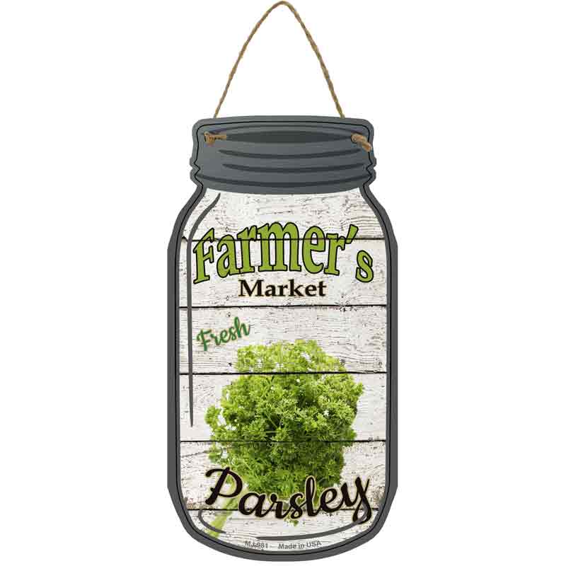 Parsley Farmers Market Wholesale Novelty Metal Mason Jar SIGN