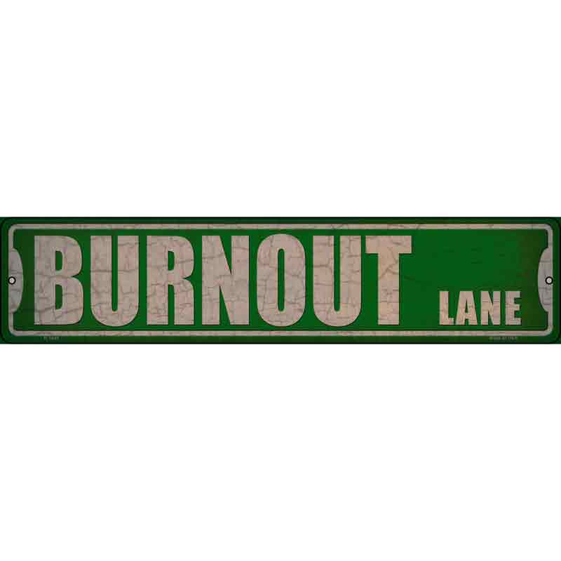 Burnout Lane Wholesale Novelty Small Metal Street Sign